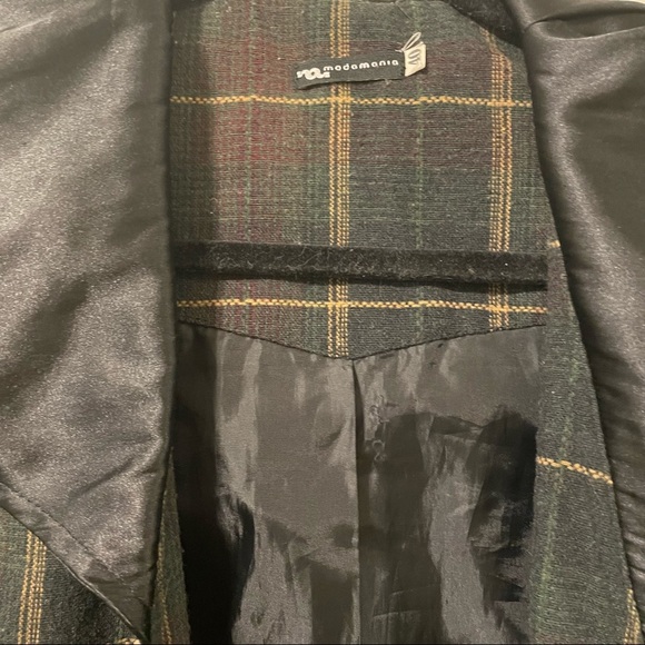 Vintage plaid shacket with satin hood - Picture 6 of 6